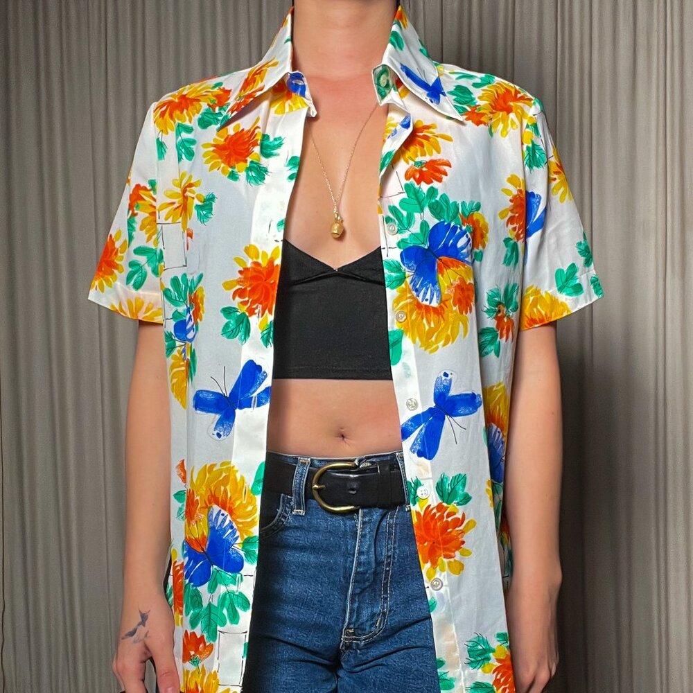 Vintage Floral Blouse